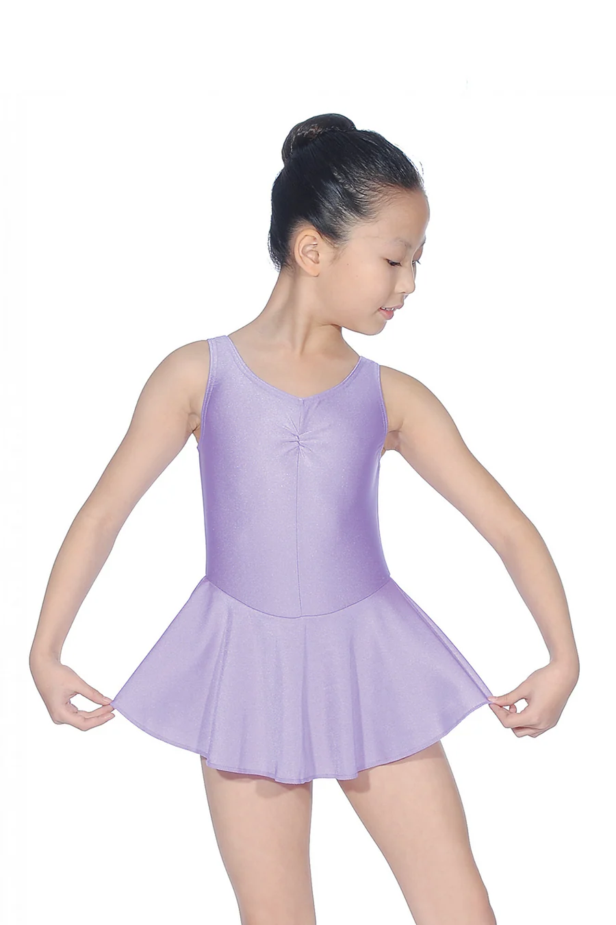 ISTD Junior Sleeveless Nylon Lycra Skirted Leotard